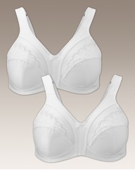 Shapely Figures White Minimiser Bra Pack