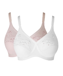 Shapely Figures Pack of 2 Non-wired Bras
