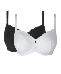 Simply Yours Black White Full Cup Bras