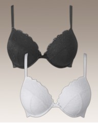 Simply Yours Black White Plunge Bras