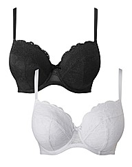 Simply Yours Black White Balcony Bras