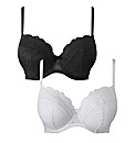 Simply Yours Black White Balcony Bras