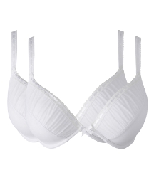 Shapely Figures White Plunge Julie Bras