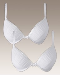 Shapely Figures White Plunge Julie Bras