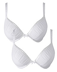 Shapely Figures White Plunge Julie Bras