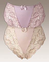 Shapely Figures Pack of 2 Lace Knickers