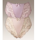 Shapely Figures Pack of 2 Lace Knickers