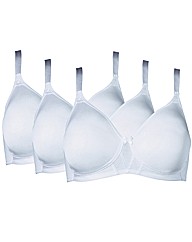 Shapely Figures White Pack of 3 Bras