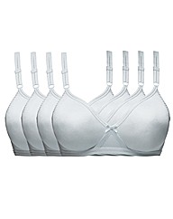 Shapely Figures White Pack of 4 Bras
