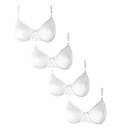 Shapely Figures White Pack of 4 Bras