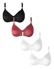 Shapely Figures Assorted Pack of 4 Bras