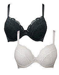 The Marilyn Bra Pack of 2 Padded Plunge