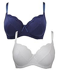 Shapely Figures Navy White Sophie Bras