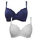 Shapely Figures Navy White Sophie Bras