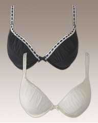 Shapely Figures Ivory Black Julie Bras
