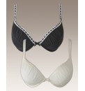 Shapely Figures Ivory Black Julie Bras