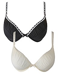 Shapely Figures Ivory Black Julie Bras