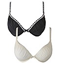 Shapely Figures Ivory Black Julie Bras
