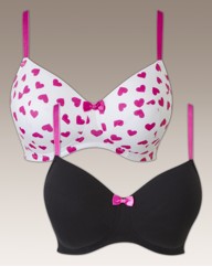 Shapely Figures White Black Bra Pack