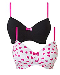 Shapely Figures White Black Bra Pack