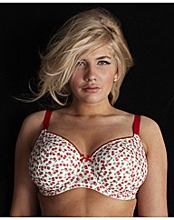 Simply Yours Cherry Print Black Bras