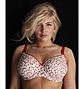 Simply Yours Cherry Print Black Bras