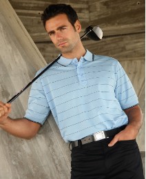 Glen Muir Pique Stripe Polo Shirt