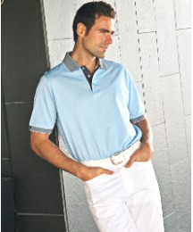 Glenmuir Birdseye Collar & Cuffs Polo