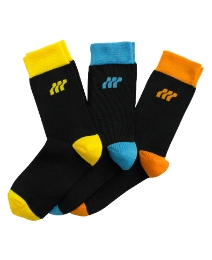 Boxfresh Black Pack of 3 Contrast Socks
