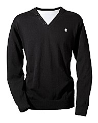 Jacamo Button Neck Jumper