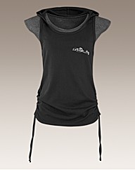 Body Star Yoga Layered Hooded T-Shirt