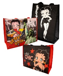 Set Of 3 Betty Boop Shopping Bags