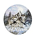 Midnight Watchers Wolf Wall Clock