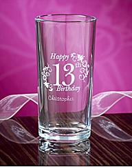 Personalised Birthday Hi Ball Glass