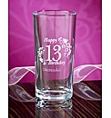 Personalised Birthday Hi Ball Glass