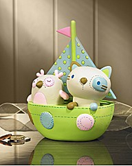 Silver Cross Owl & Pussycat Money Box