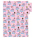 Personalised Pink Cupcakes Birthday Wrap