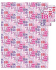 Personalised Pink 18th Birthday Wrap