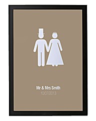 Personalised Mr & Mrs Poster
