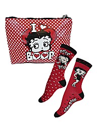 Betty Boop Make-up Bag & Socks Set