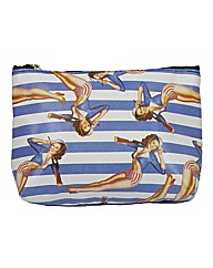 Retro Glamour Stripe Make Up Bag