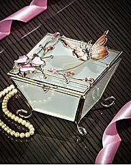 Pink Butterfly Trinket Box