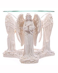 White Praying Angel Figurine Oil Burner