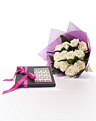 Avalanche Rose Bouquet and Chocolates