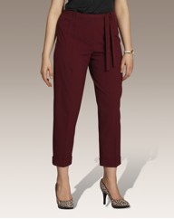 Belted Ankle Grazer Trousers Length 25in