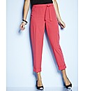 Belted Ankle Grazer Trousers Length 25in