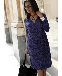Wrap Jersey Print Dress
