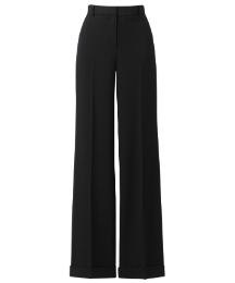 Wide Leg Trs with Turn Up - Length 31in