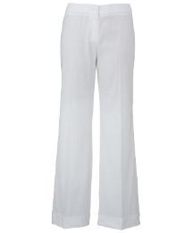 Wide Leg Linen Trousers Length 30in