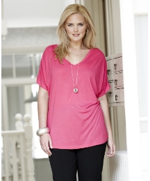 Batwing Jersey Top and Necklace